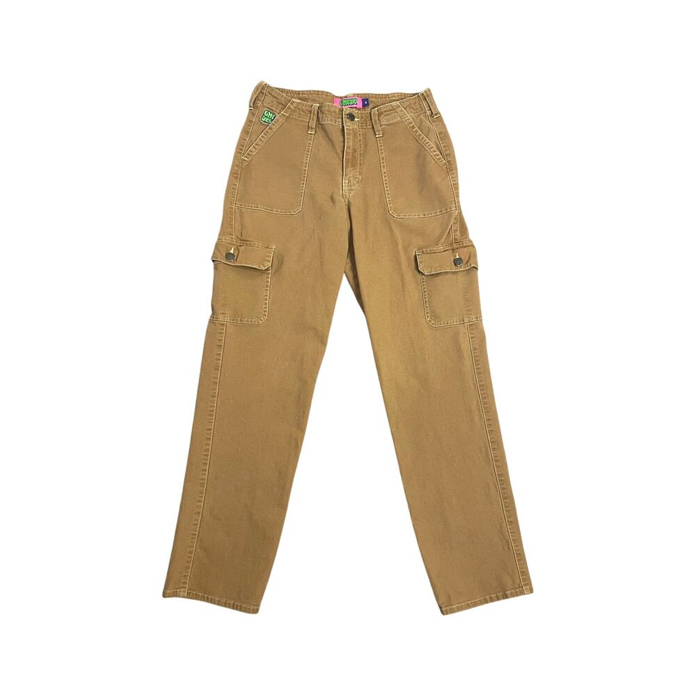 Empyre‎ Y2K Khaki Straight Leg High Rise Cargo Carpenter Pants Women’s Size 8
